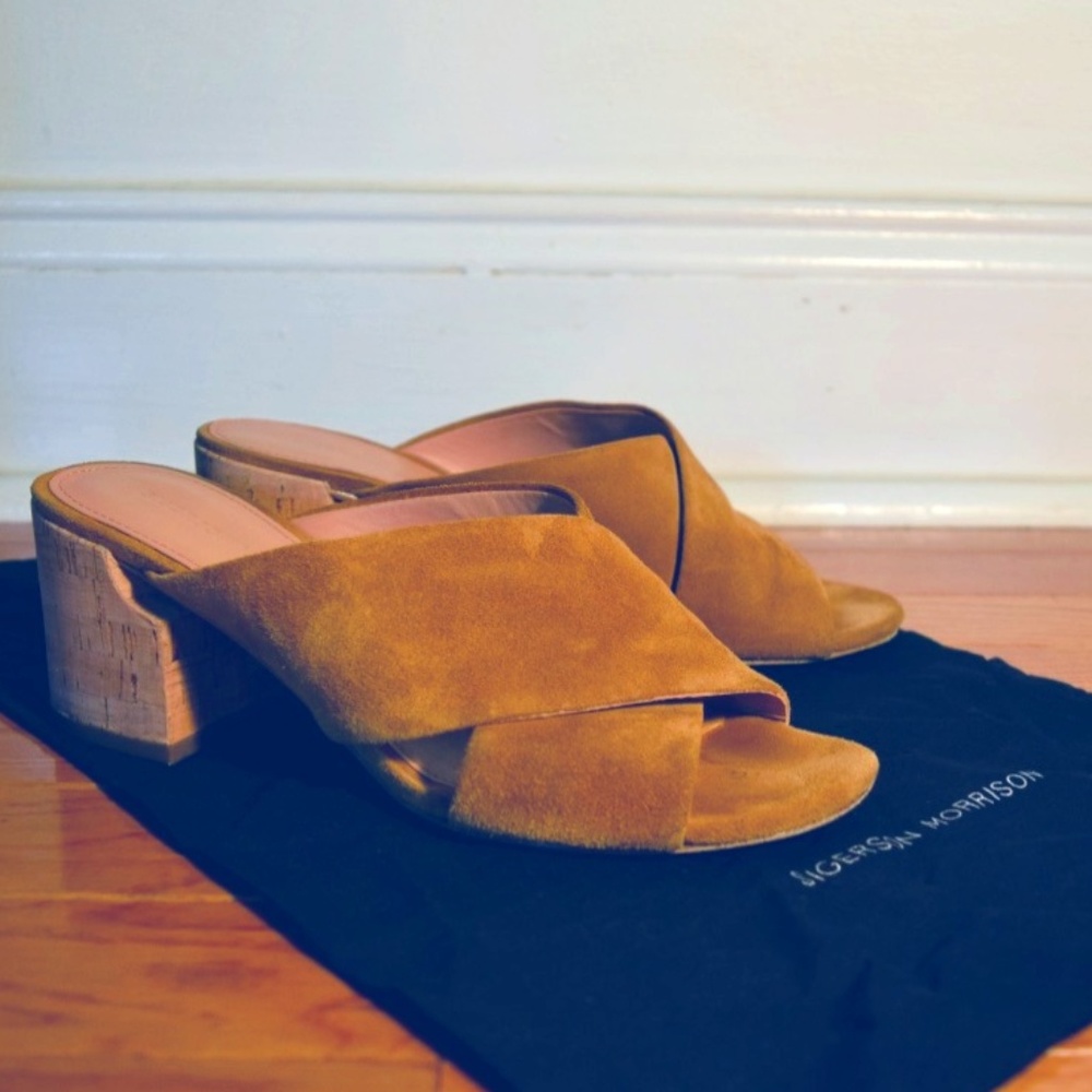 Sigerson Morrison Tan Suede Heels